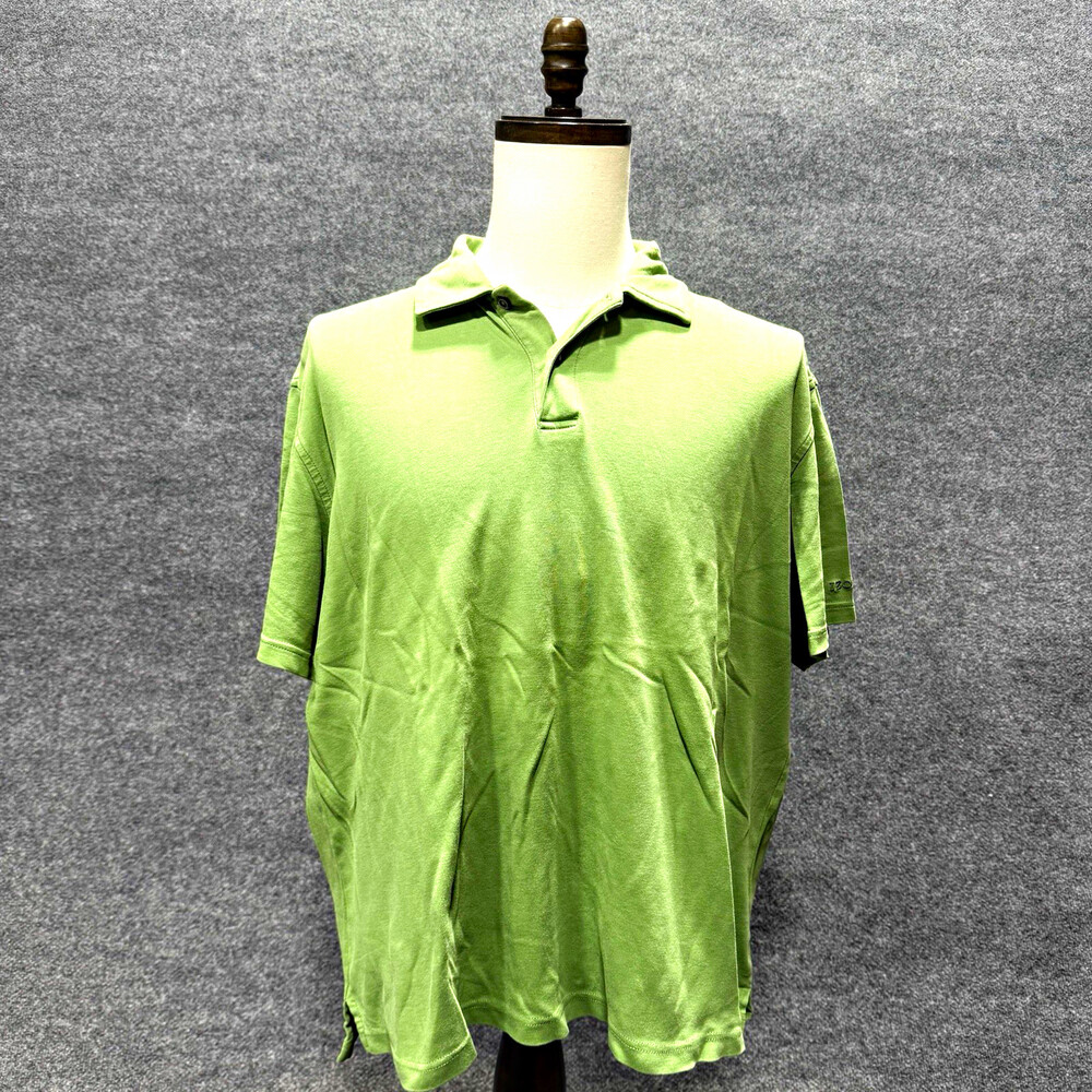 IZOD PerformX Mens XXL Green Polo Shirt Short Sleeve UPF 15 Casual Golf